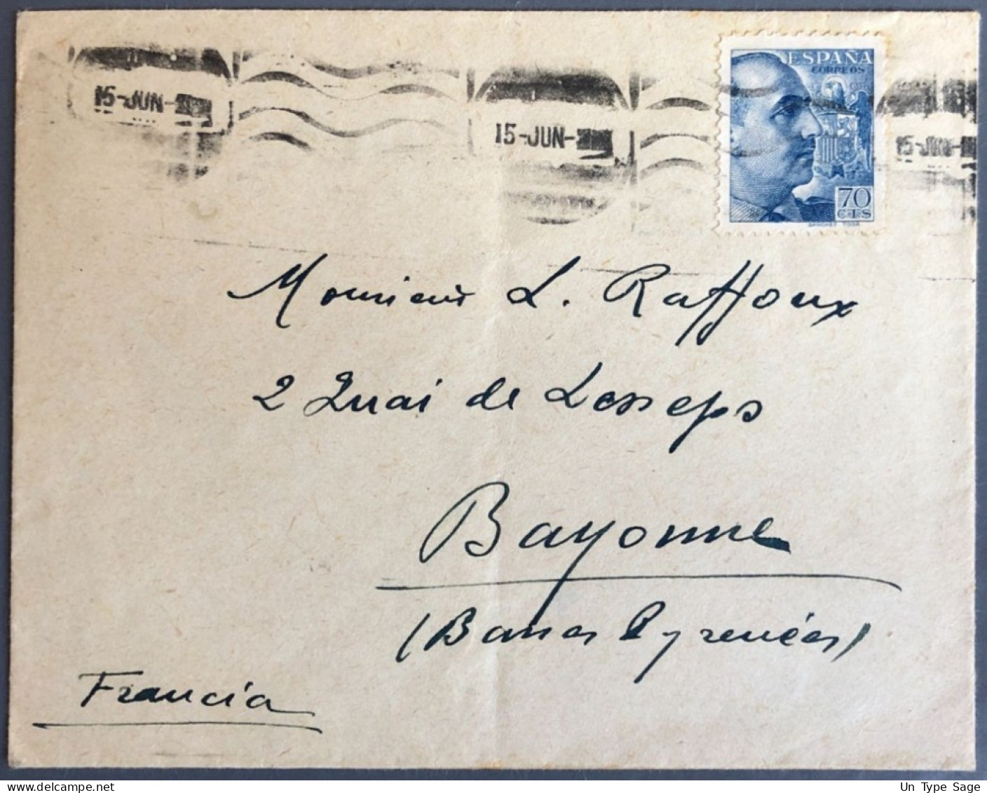 Espagne, Divers Sur Enveloppe De Madrid 15.6.1935 + Censure Madrid (verso) - (B2101) - Lettres & Documents