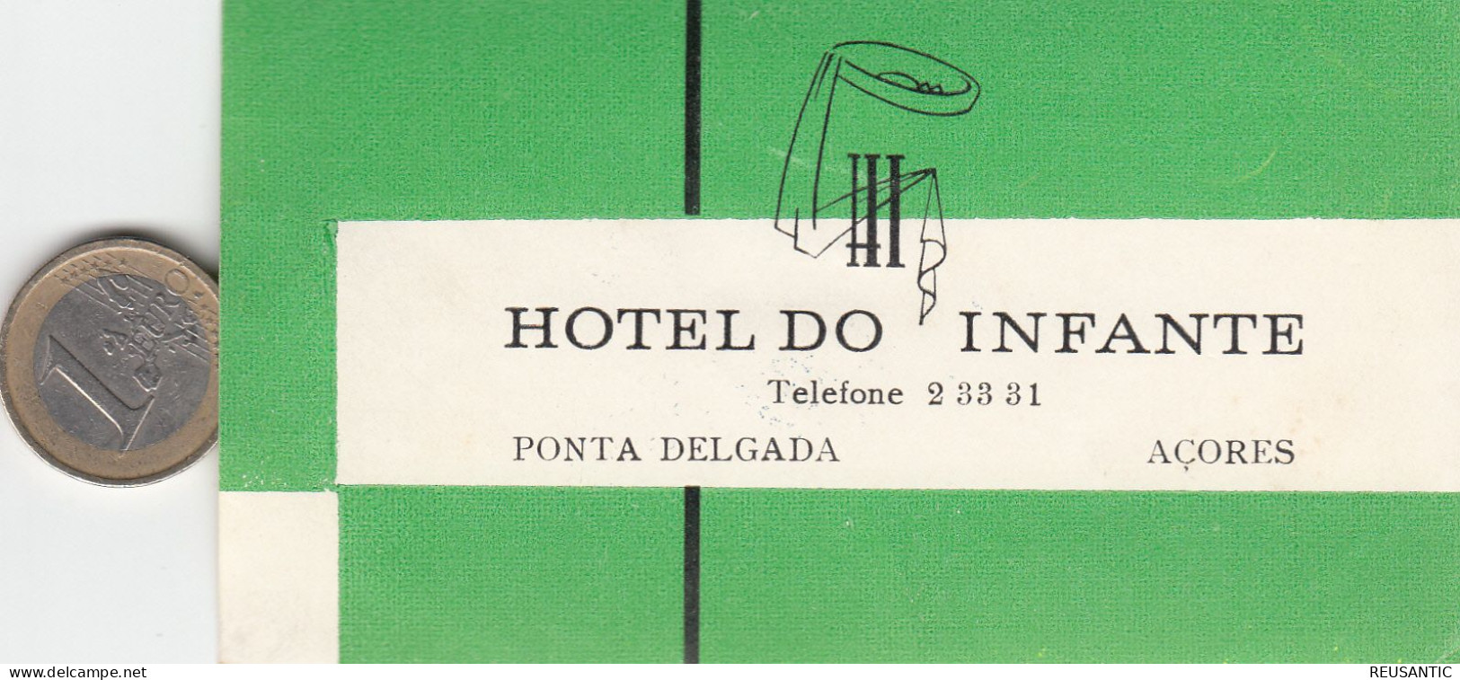 ETIQUETA - STICKER - LUGGAGE LABEL  PORTUGAL HOTEL DO INFANTE - PONTA DELGADA - AÇORES - Etiquettes D'hotels