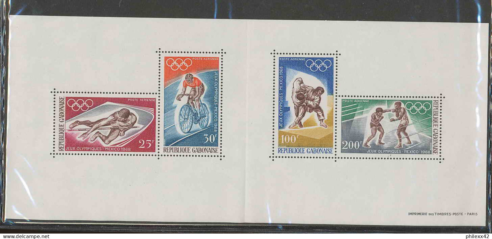 collection jeux olympiques (olympic games) part 09 - 1968 mexico / grenoble  proof  NON DENTELE ** (imperforate)