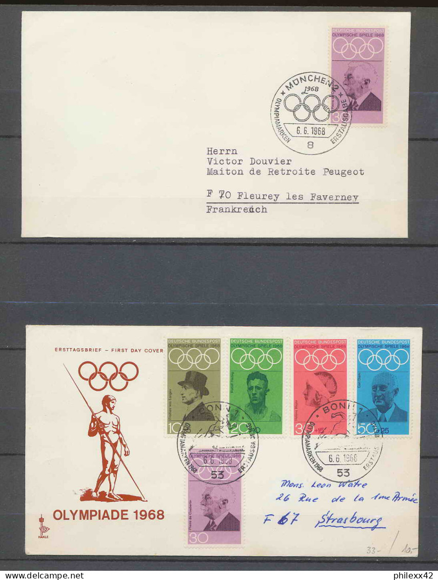 collection jeux olympiques (olympic games) part 09 - 1968 mexico / grenoble  proof  NON DENTELE ** (imperforate)