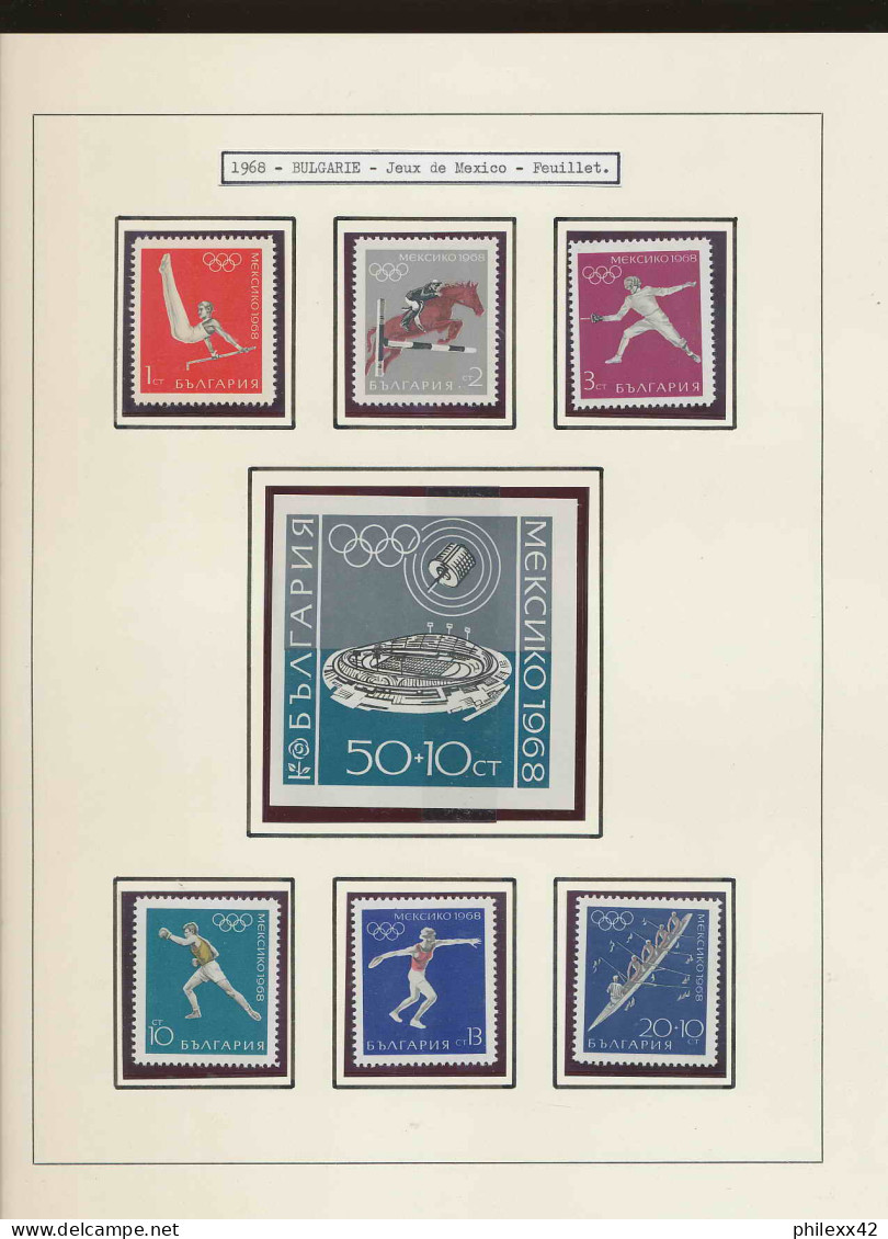 collection jeux olympiques (olympic games) part 09 - 1968 mexico / grenoble  proof  NON DENTELE ** (imperforate)