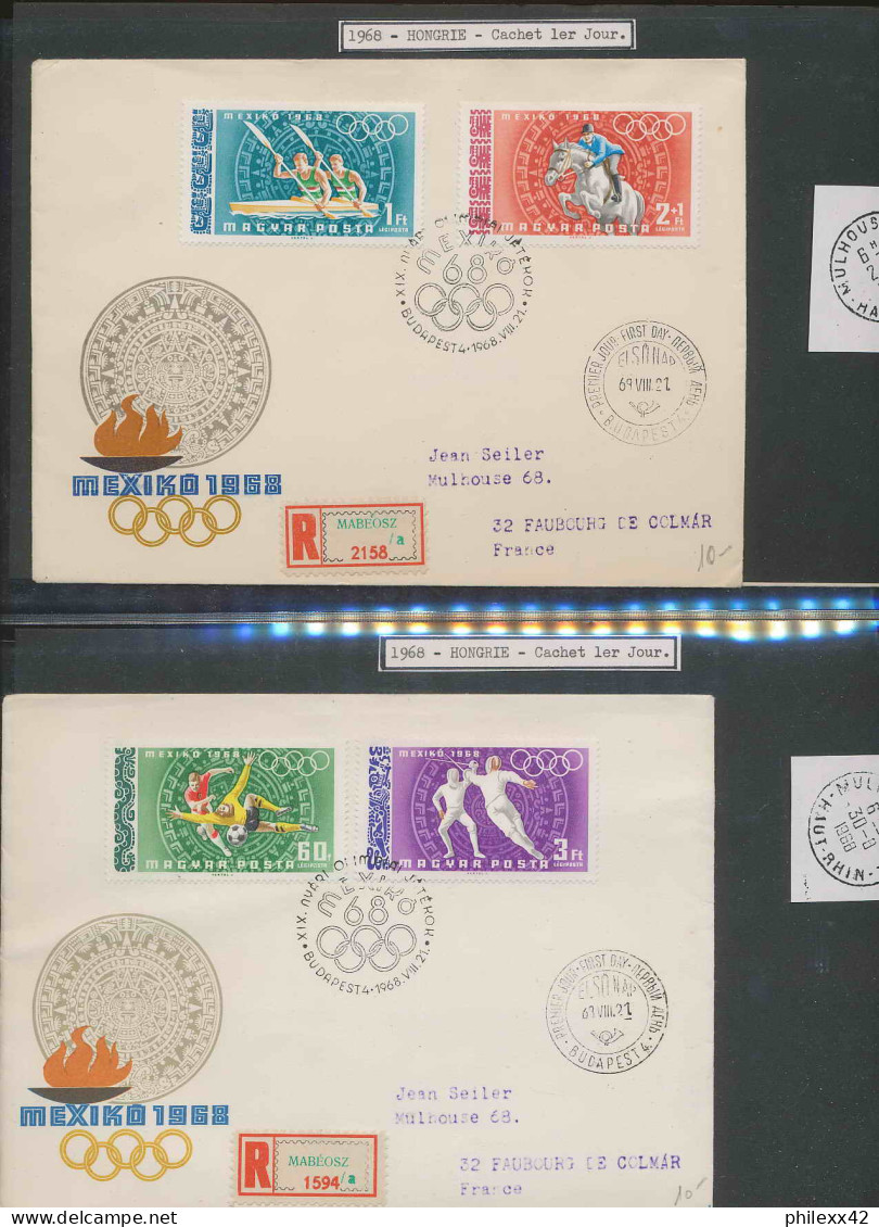 collection jeux olympiques (olympic games) part 09 - 1968 mexico / grenoble  proof  NON DENTELE ** (imperforate)