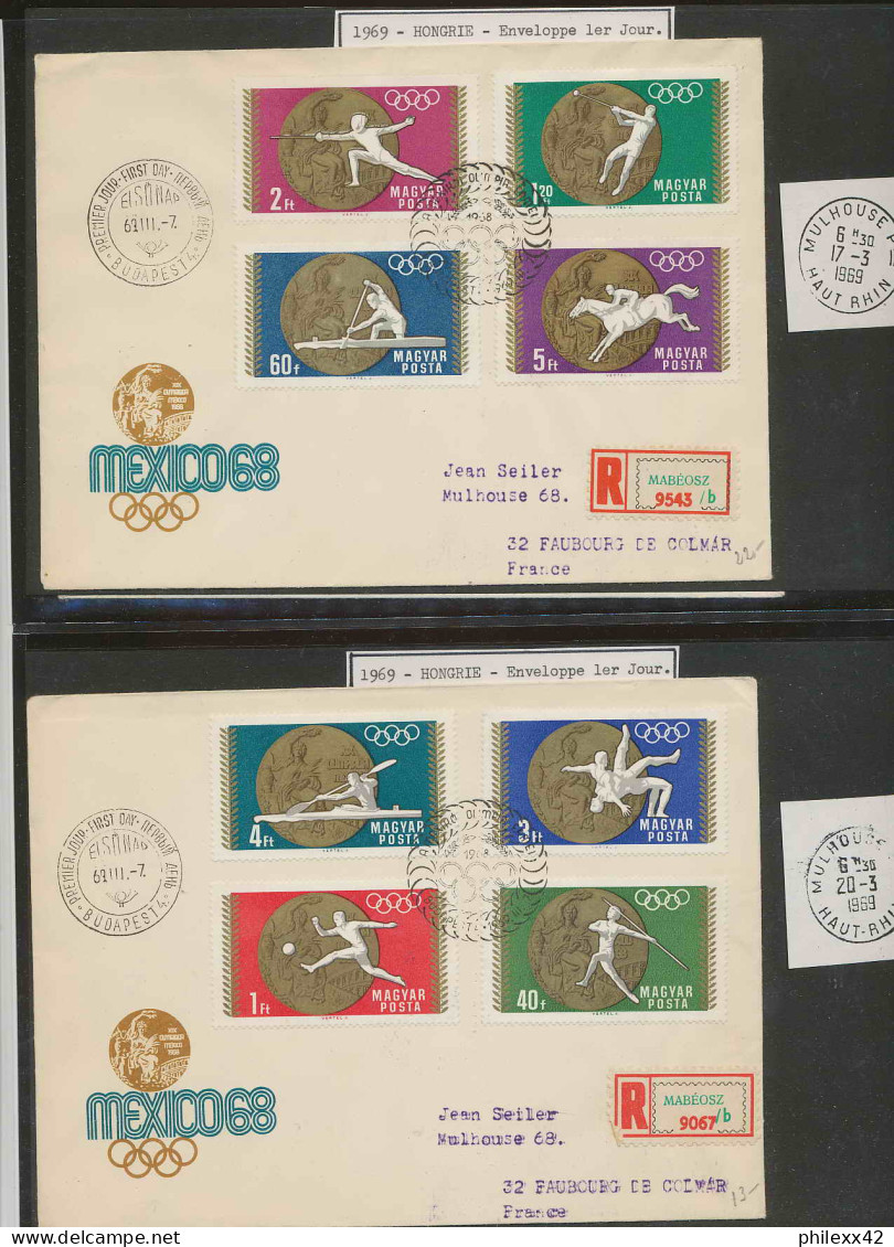 collection jeux olympiques (olympic games) part 09 - 1968 mexico / grenoble  proof  NON DENTELE ** (imperforate)