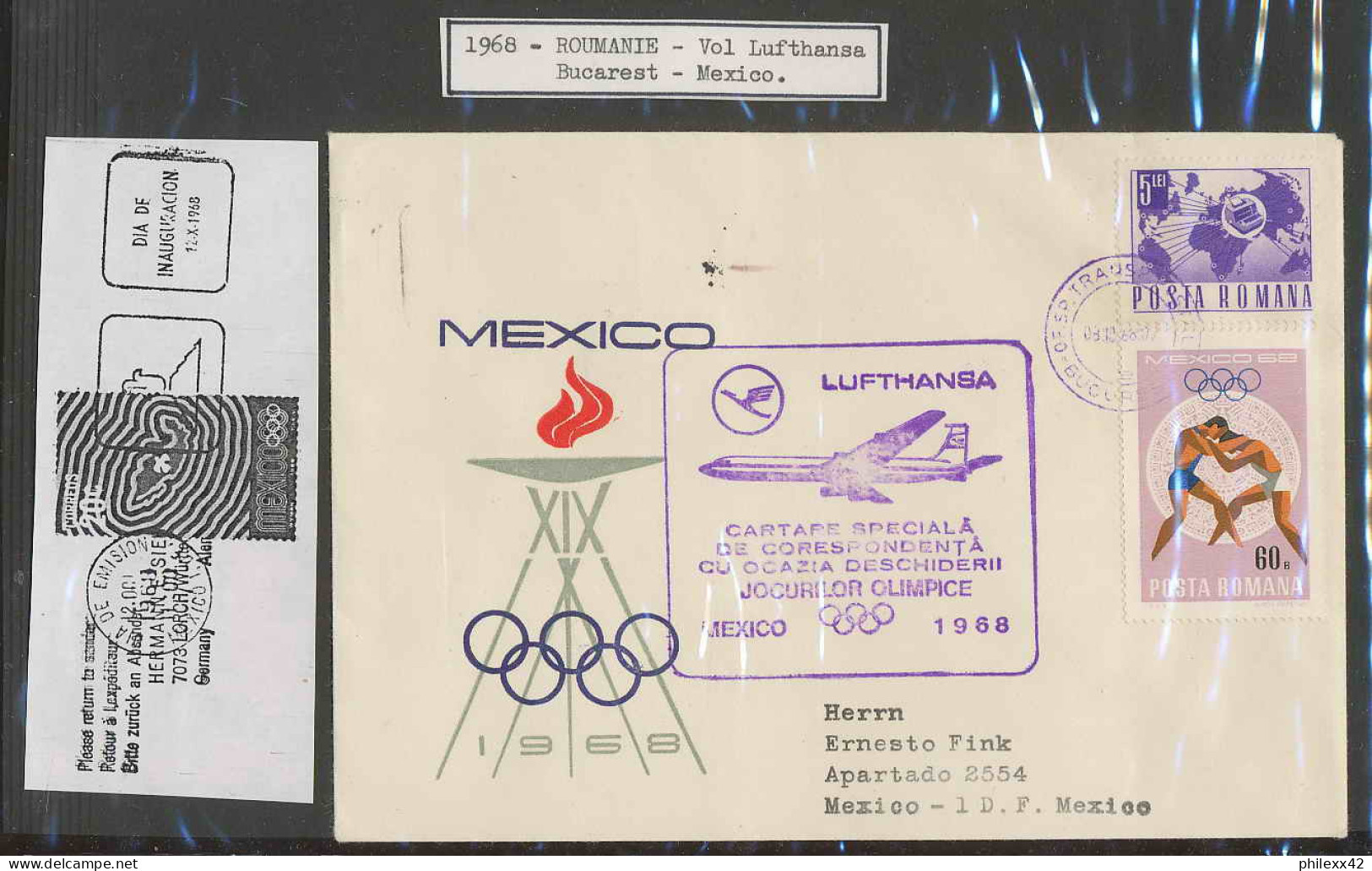 collection jeux olympiques (olympic games) part 09 - 1968 mexico / grenoble  proof  NON DENTELE ** (imperforate)