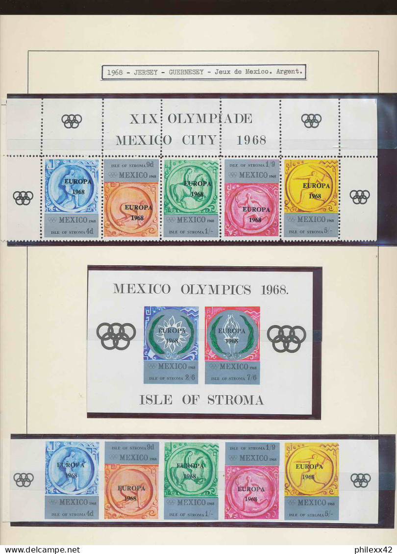 collection jeux olympiques (olympic games) part 09 - 1968 mexico / grenoble  proof  NON DENTELE ** (imperforate)