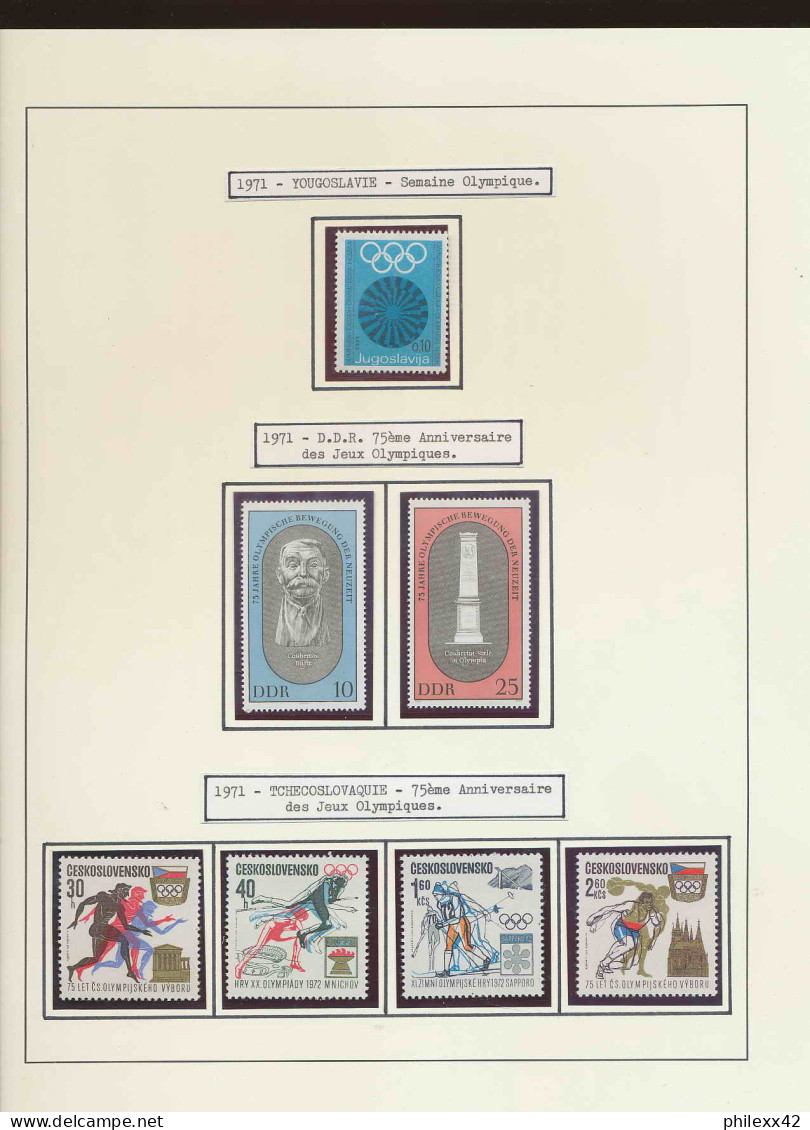 collection jeux olympiques (olympic games) part 09 - 1968 mexico / grenoble  proof  NON DENTELE ** (imperforate)