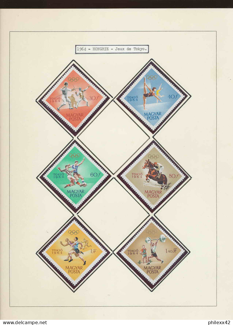 collection jeux olympiques (olympic games) part 14 - 1964 tokyo   proof  NON DENTELE ** (imperforate) **