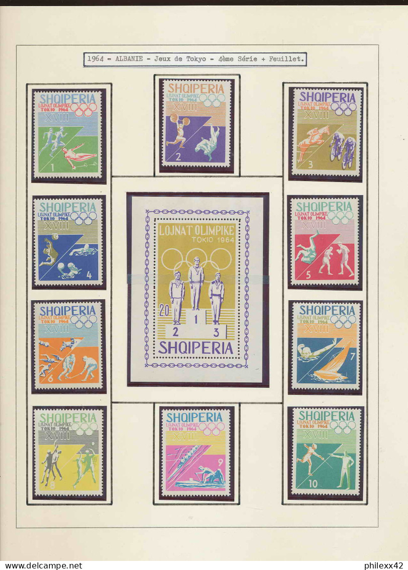 collection jeux olympiques (olympic games) part 14 - 1964 tokyo   proof  NON DENTELE ** (imperforate) **