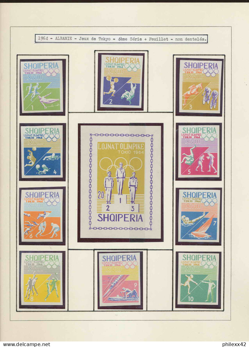 collection jeux olympiques (olympic games) part 14 - 1964 tokyo   proof  NON DENTELE ** (imperforate) **