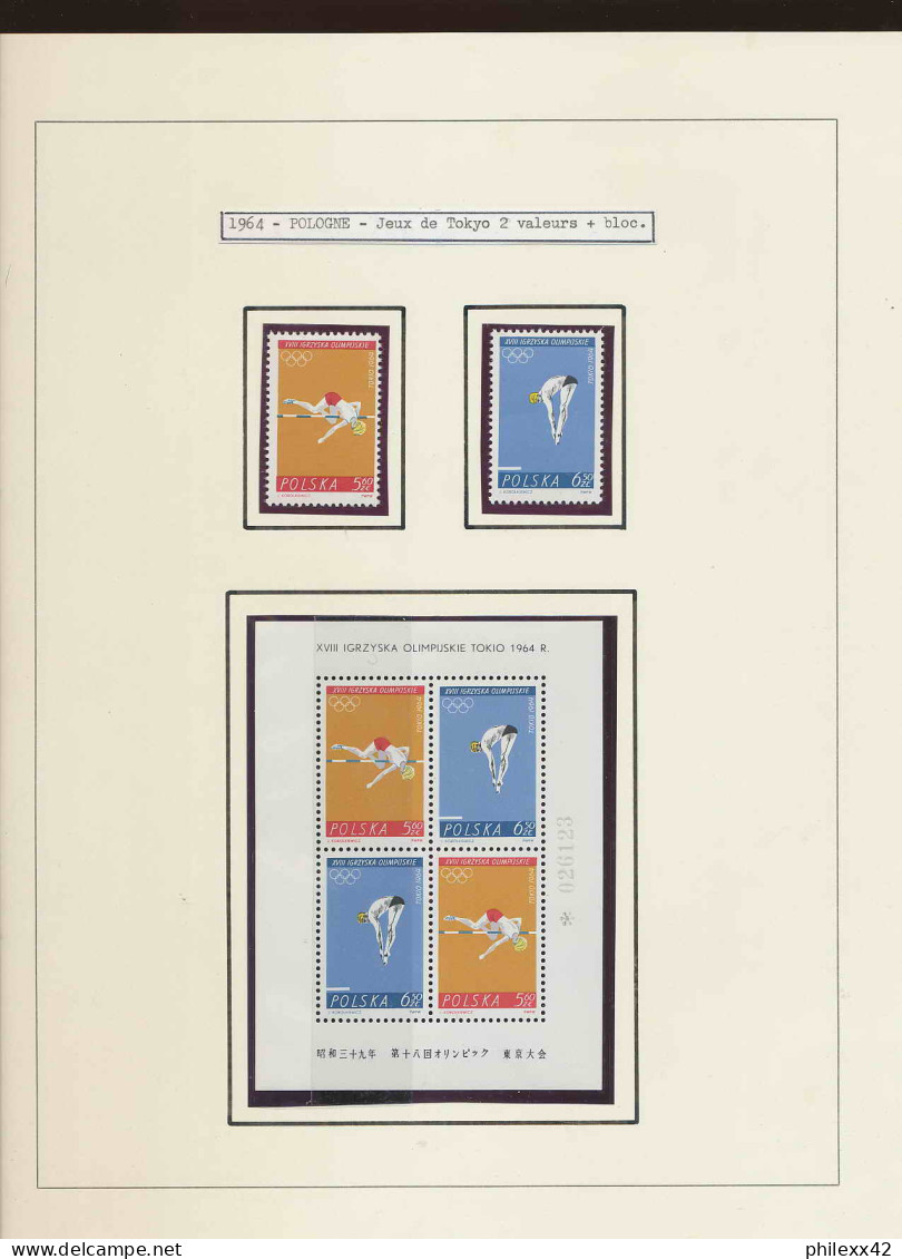 collection jeux olympiques (olympic games) part 14 - 1964 tokyo   proof  NON DENTELE ** (imperforate) **