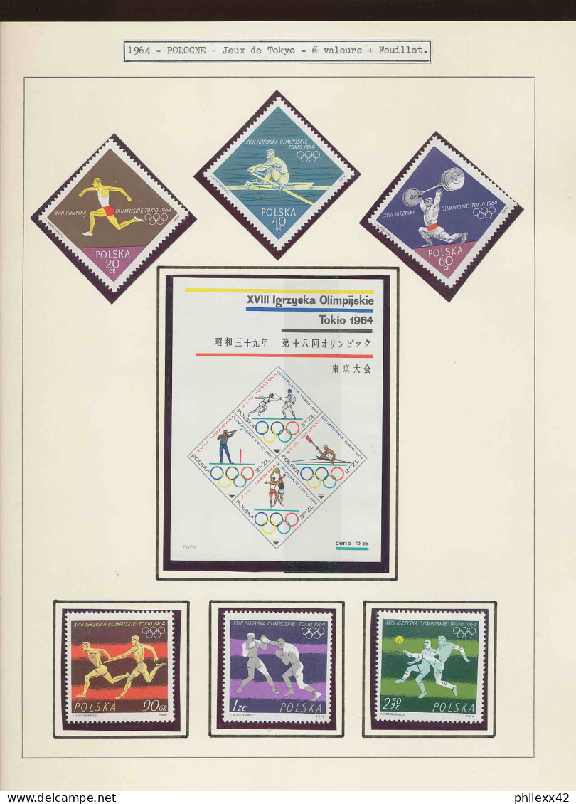 collection jeux olympiques (olympic games) part 14 - 1964 tokyo   proof  NON DENTELE ** (imperforate) **