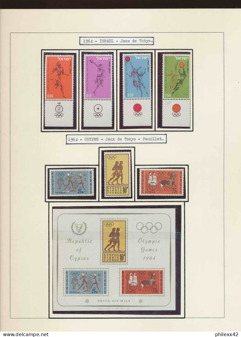 collection jeux olympiques (olympic games) part 14 - 1964 tokyo   proof  NON DENTELE ** (imperforate) **