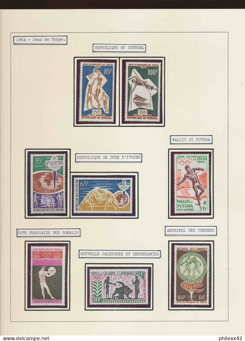 collection jeux olympiques (olympic games) part 14 - 1964 tokyo   proof  NON DENTELE ** (imperforate) **