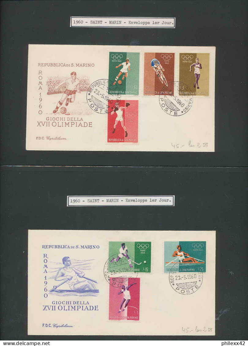 collection jeux olympiques (olympic games) part 10 - 1960 rome squaw valley  proof NON DENTELE ** (imperforate)