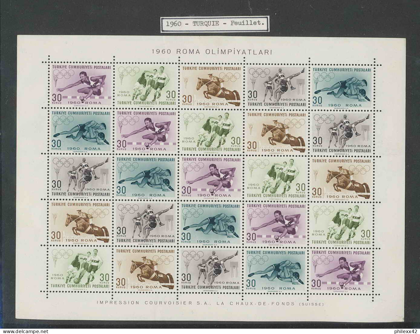 collection jeux olympiques (olympic games) part 10 - 1960 rome squaw valley  proof NON DENTELE ** (imperforate)