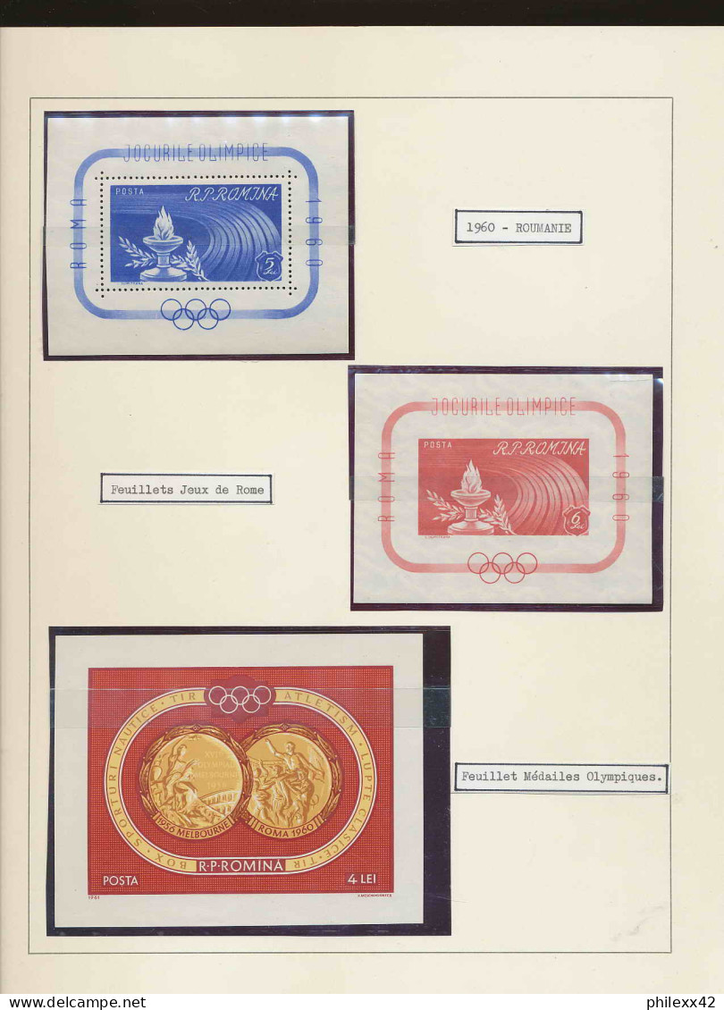 collection jeux olympiques (olympic games) part 10 - 1960 rome squaw valley  proof NON DENTELE ** (imperforate)