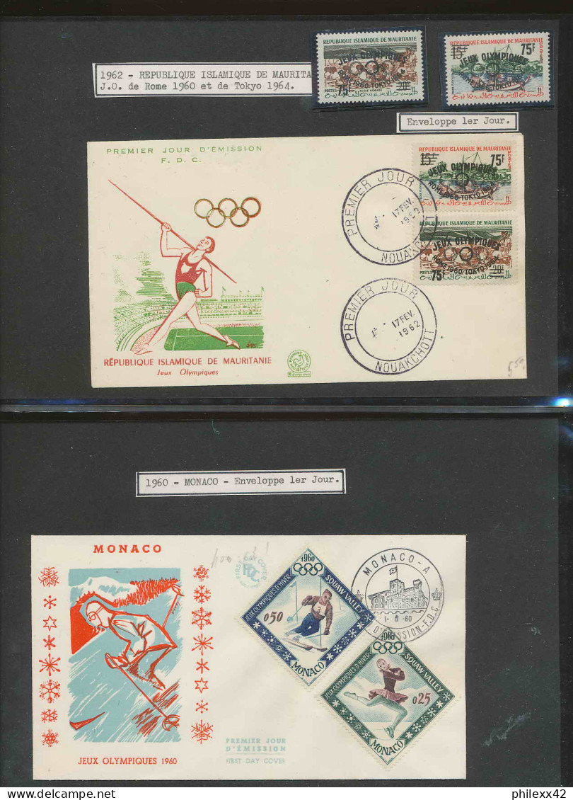 collection jeux olympiques (olympic games) part 10 - 1960 rome squaw valley  proof NON DENTELE ** (imperforate)