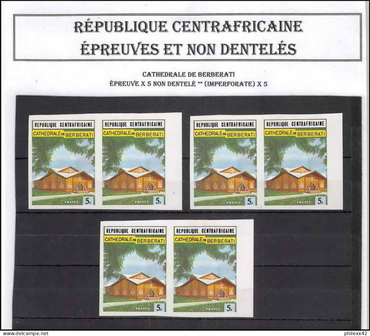 Discount - Collection / lot république centrfricaine non dentelé ** (imperforate ) + épreuve de luxe / deluxe proof