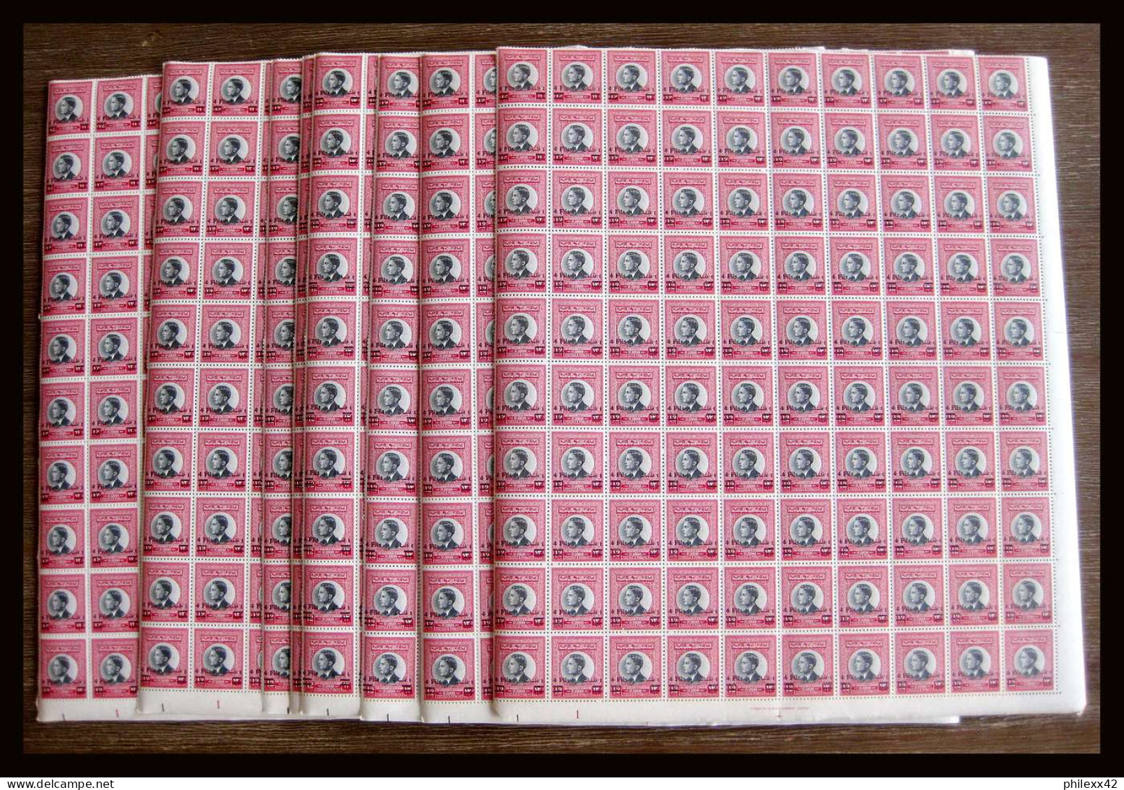 Discount - Jordanie Jordan Y&T 383 A Mi N° A 399 King Hussein 1964 Overprint 47 Feuilles Sheets MNH ** Cote 94000 Euros - Collections (sans Albums)