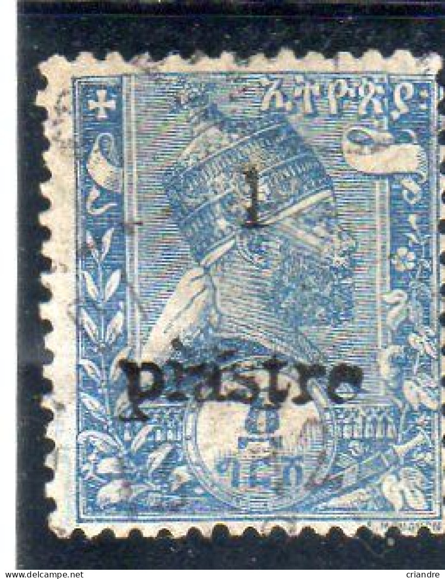 Ethiopie, Année 1908 (poste Impériale)   Avec Surcharge  N° 81oblitéré - Etiopia