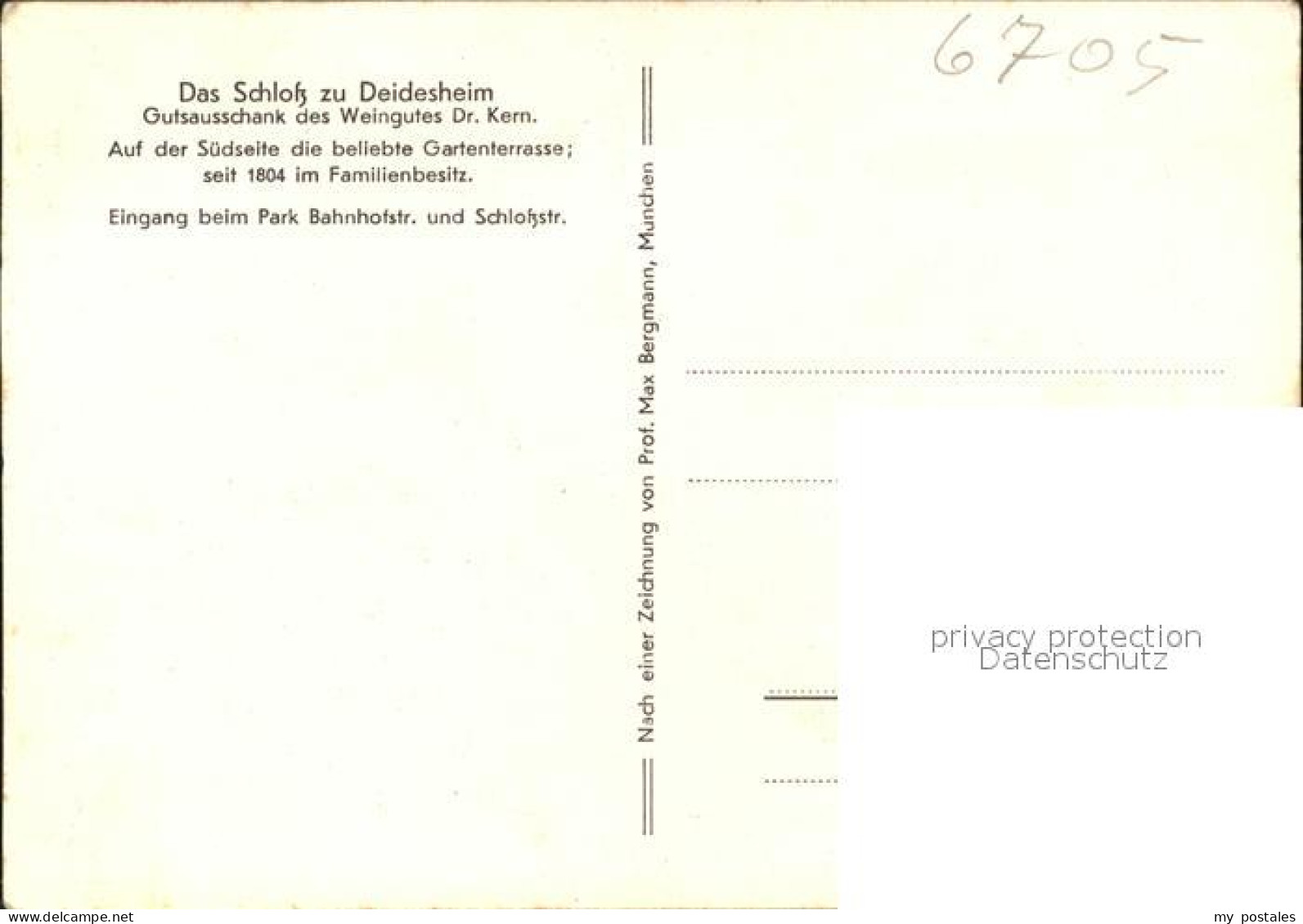 41793391 Deidesheim Gutsausschank Weingutes Dr. Kern Kuenstlerkarte Deidesheim - Deidesheim