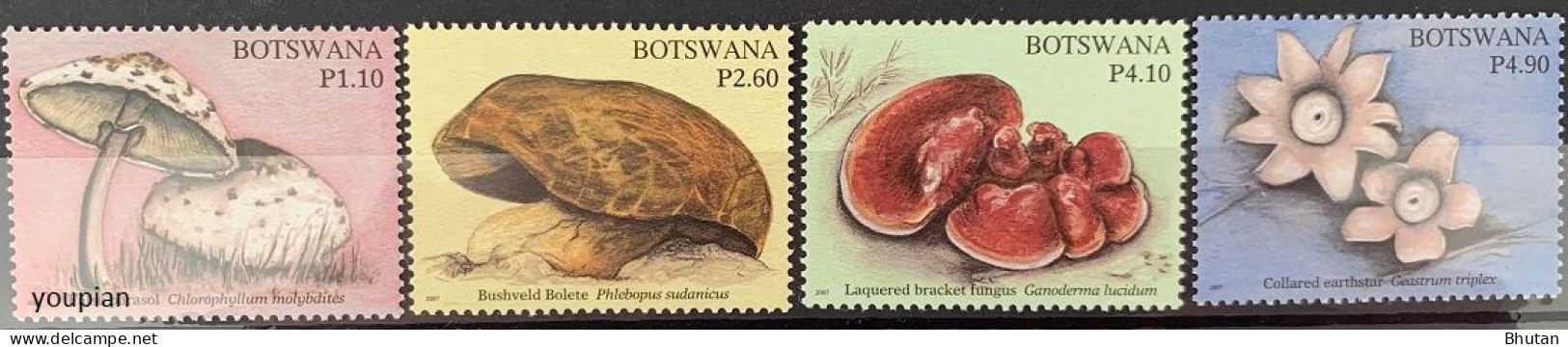 Botswana 2007, Mushrooms, MNH Stamps Set - Botswana (1966-...)