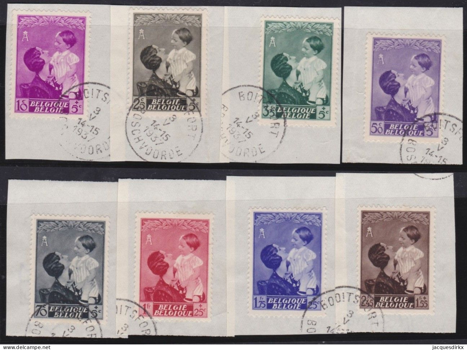 Belgie  .   OBP   .   447/454  Op Papier     . O   .  Gestempeld   .   /   .   Oblitéré - Used Stamps