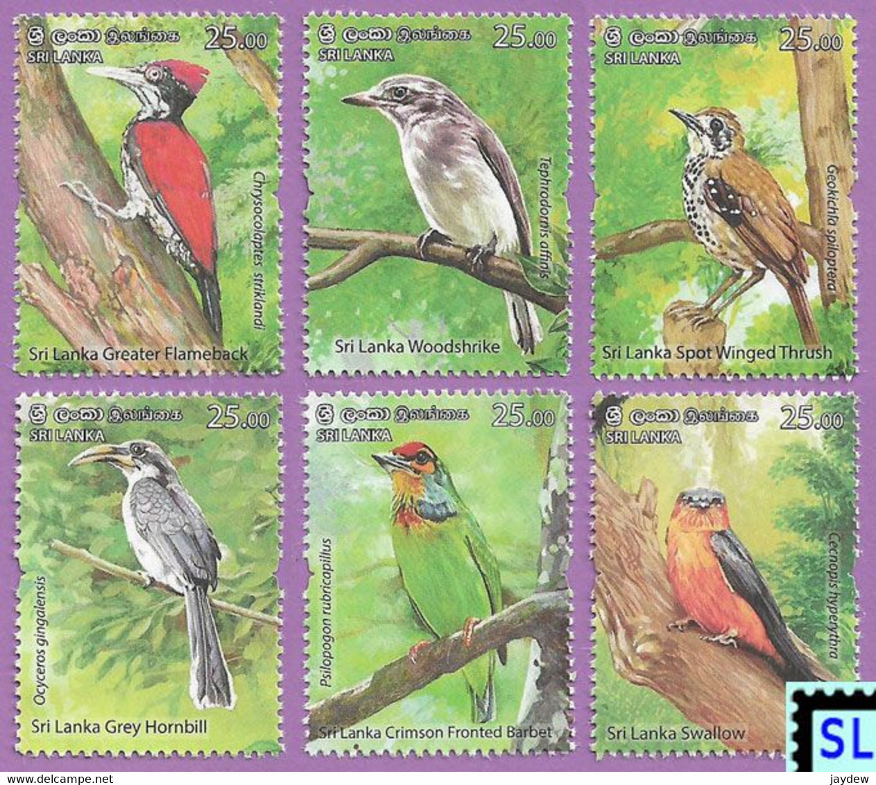 Sri Lanka Stamps 2021, Endemic Birds, Bird, MNHs - Sri Lanka (Ceylan) (1948-...)