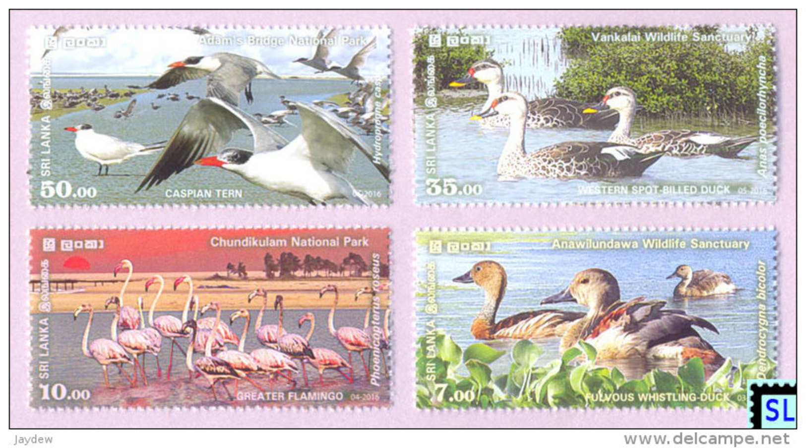 Sri Lanka Stamps 2016, World Wetland Day, Birds, MNH - Sri Lanka (Ceylan) (1948-...)