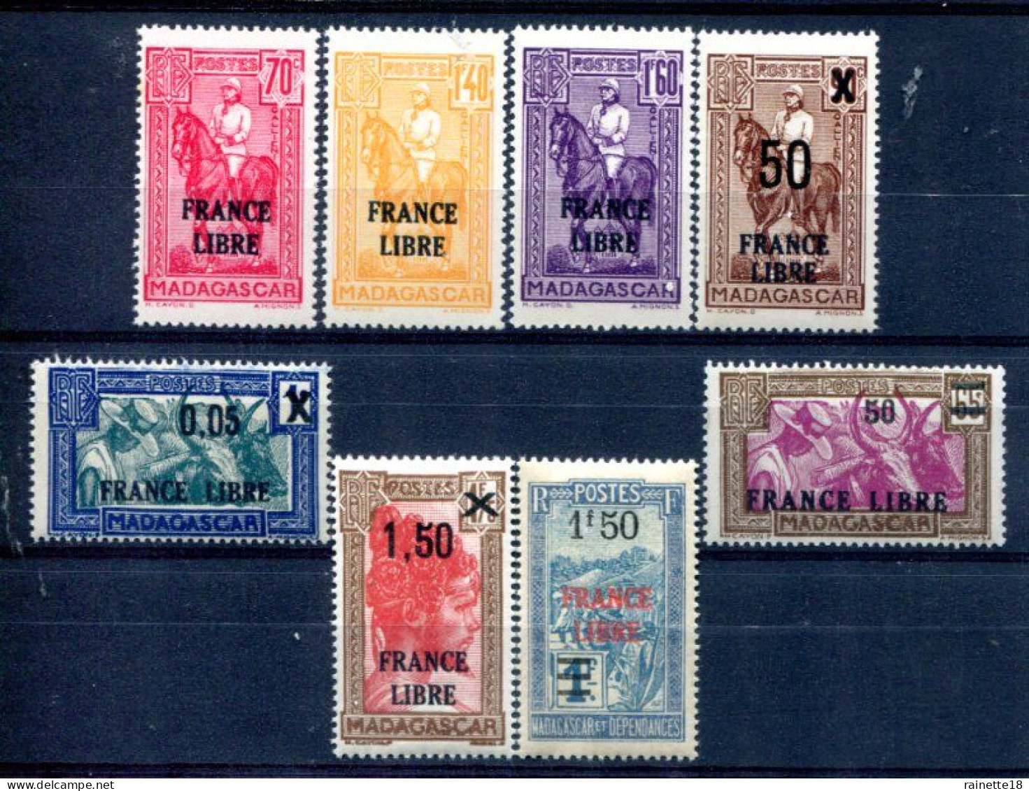 Madagascar   Divers **  "France Libre" - Unused Stamps