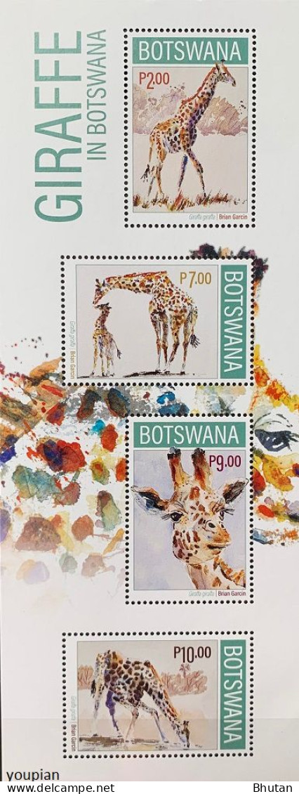 Botswana 2020, Giraffe In Botswana, MNH S/S - Botswana (1966-...)