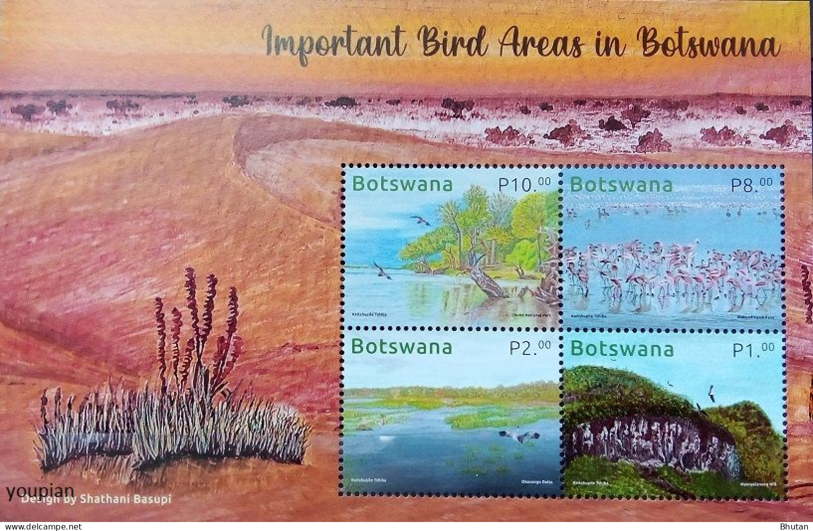 Botswana 2023, Important Bird Areas In Botswana, MNH S/S - Botswana (1966-...)