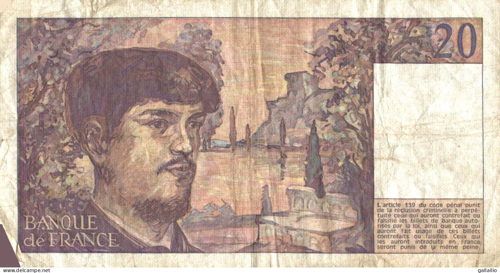 BILLET 20 FRANCS DEBUSSY DE 1983 - 20 F 1980-1997 ''Debussy''