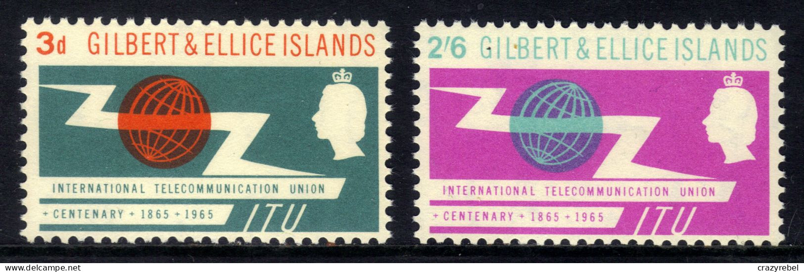 Gilbert & Ellice 1965 QE2 Set Intl Telecom Union Umm SG 87 - 88 ( H704 ) - Gilbert- Und Ellice-Inseln (...-1979)