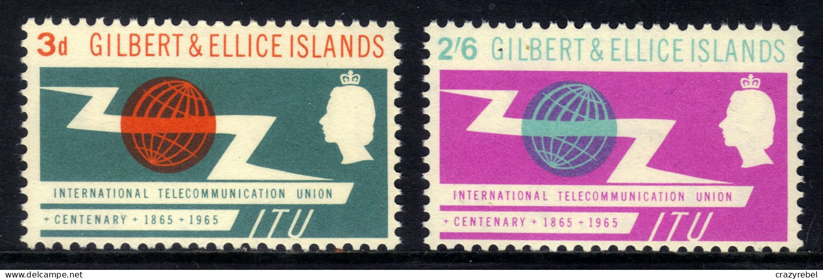 Gilbert & Ellice 1965 QE2 Set Intl Telecom Union Umm SG 87 - 88 ( H598 ) - Gilbert- Und Ellice-Inseln (...-1979)