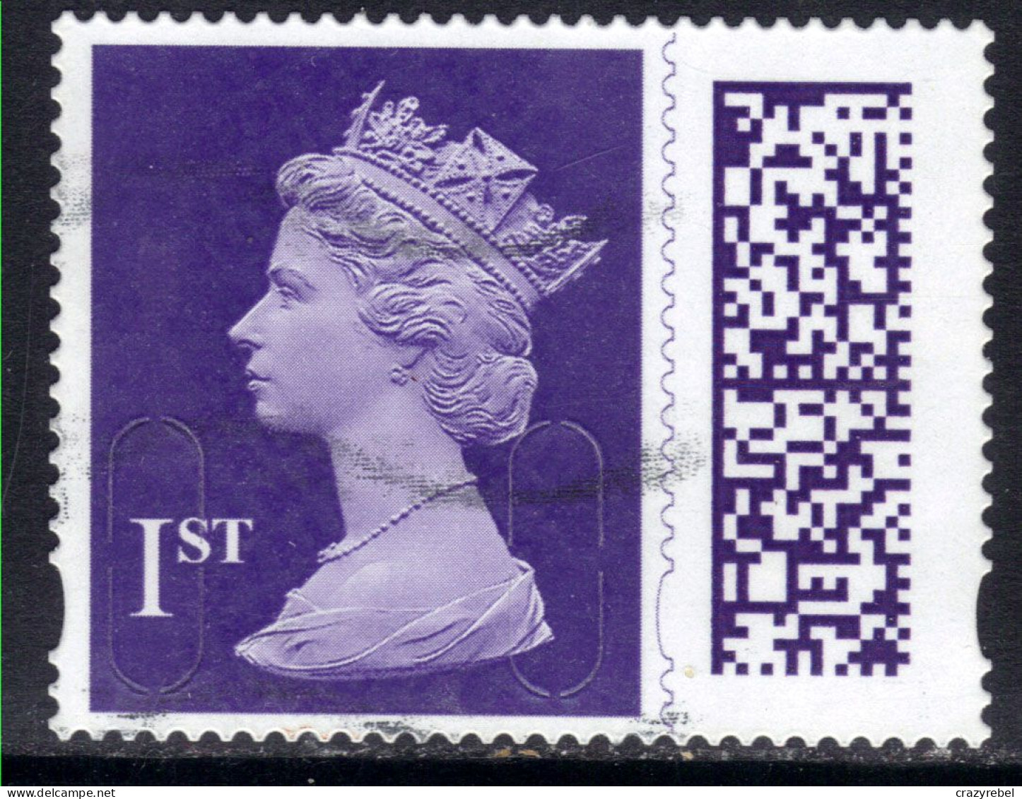 GB 2022 QE2 1st Purple Barcode Machin SG V4526 Used MAIL ( K200 ) - Used Stamps