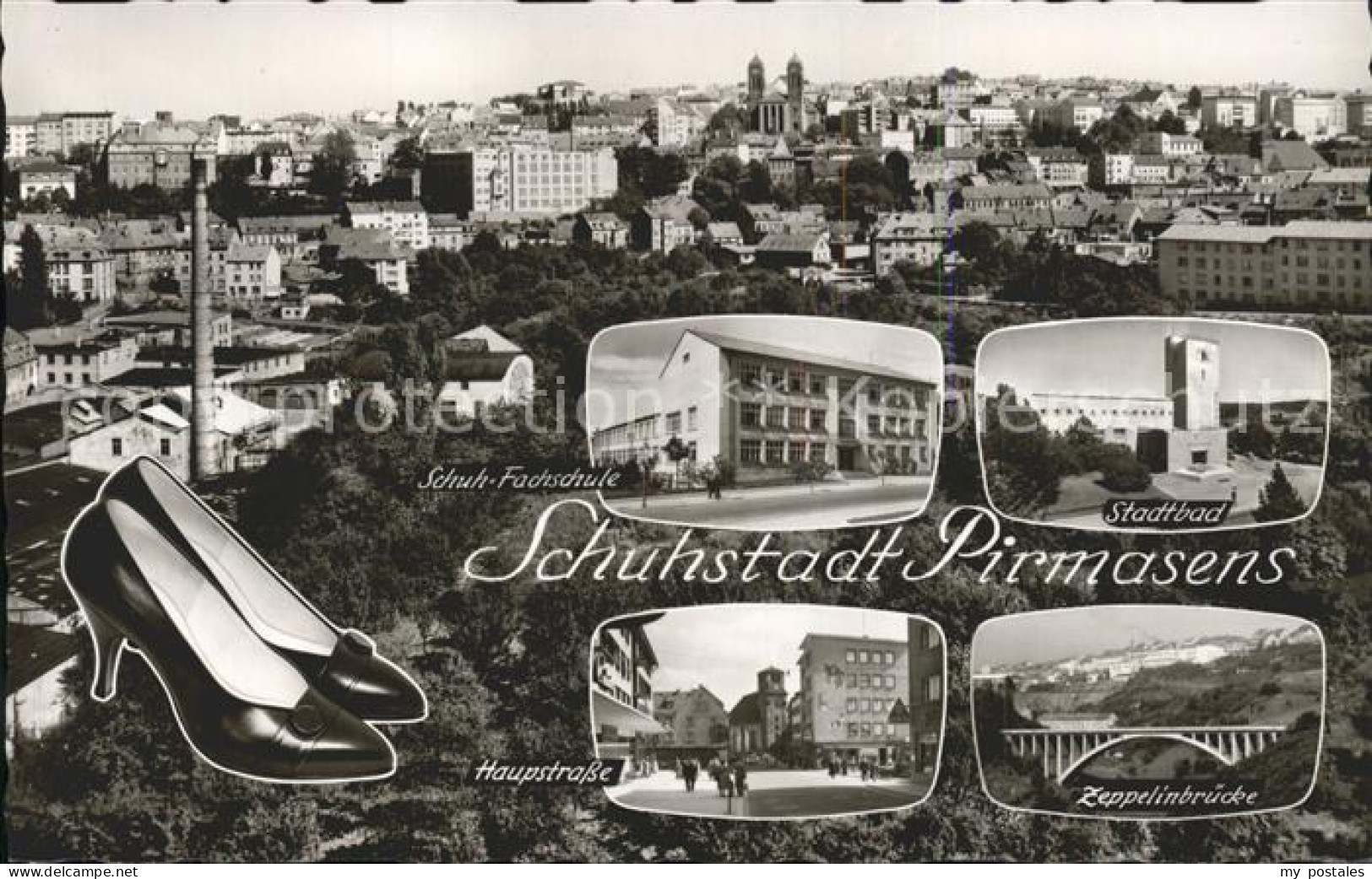 41792391 Pirmasens Stadtbad Zeppelinbruecke Hauptstrasse Schuh- Fachschule Pirma - Pirmasens