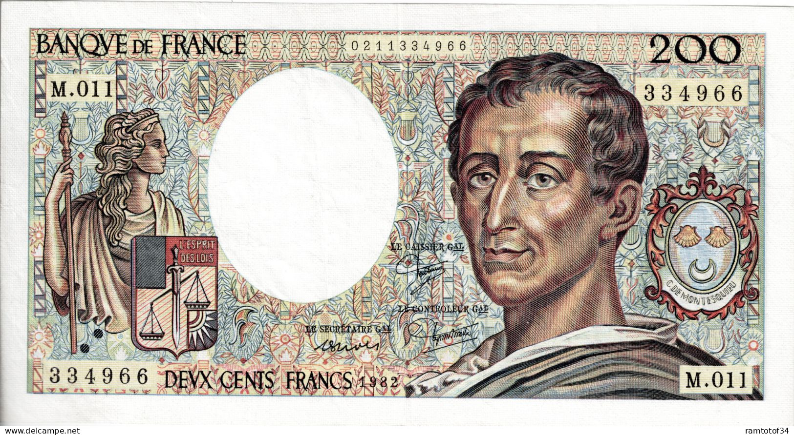 FRANCE - 200 Francs 1982 - 200 F 1981-1994 ''Montesquieu''