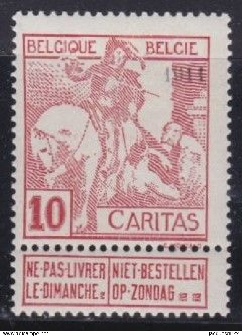 Belgie  .   OBP   .   98     .  **   .   Postfris    .   /   .   Neuf Avec Gomme Et SANS Charnière - 1910-1911 Caritas