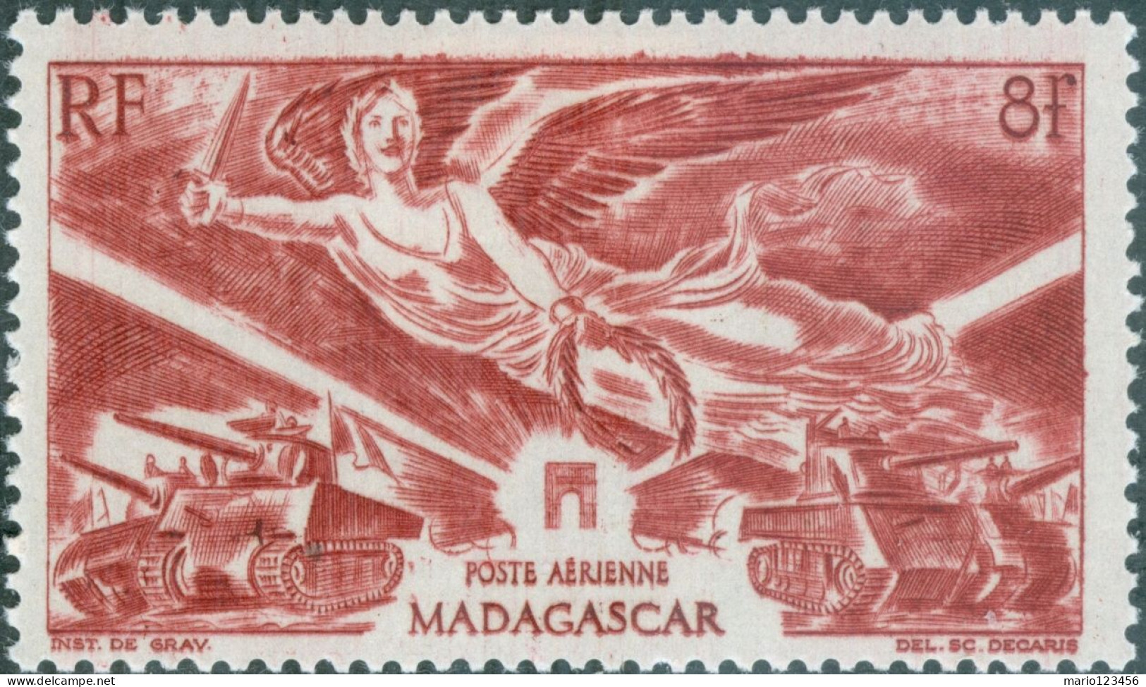 MADAGASCAR, VITTORIA, 1946, FRANCOBOLLI NUOVI (MLH*) Scott:MG C44, Yt:MG PA65 - Nuovi
