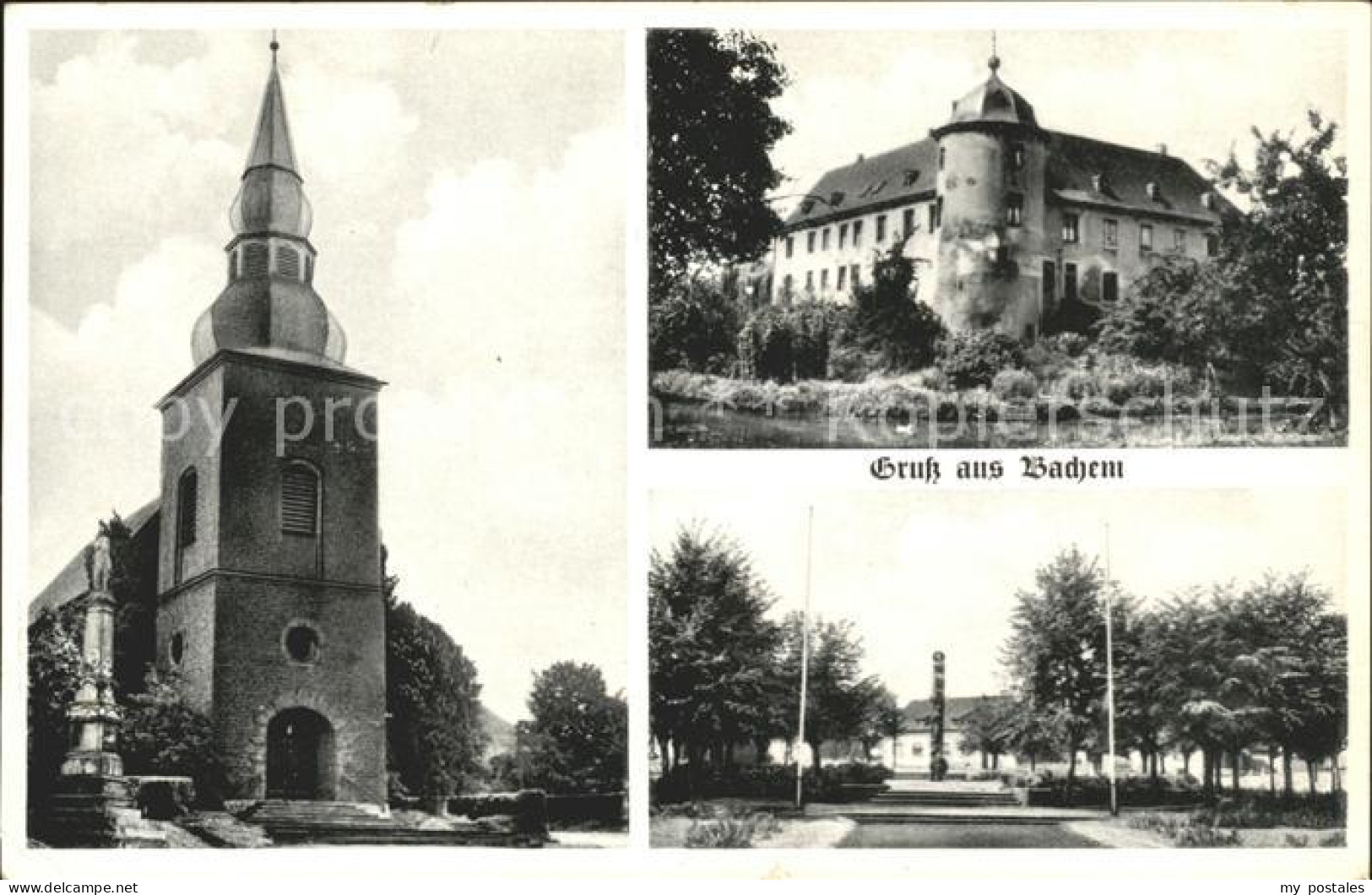 41792126 Bachem Losheim Burg Kirche  Bachem Losheim - Losheim