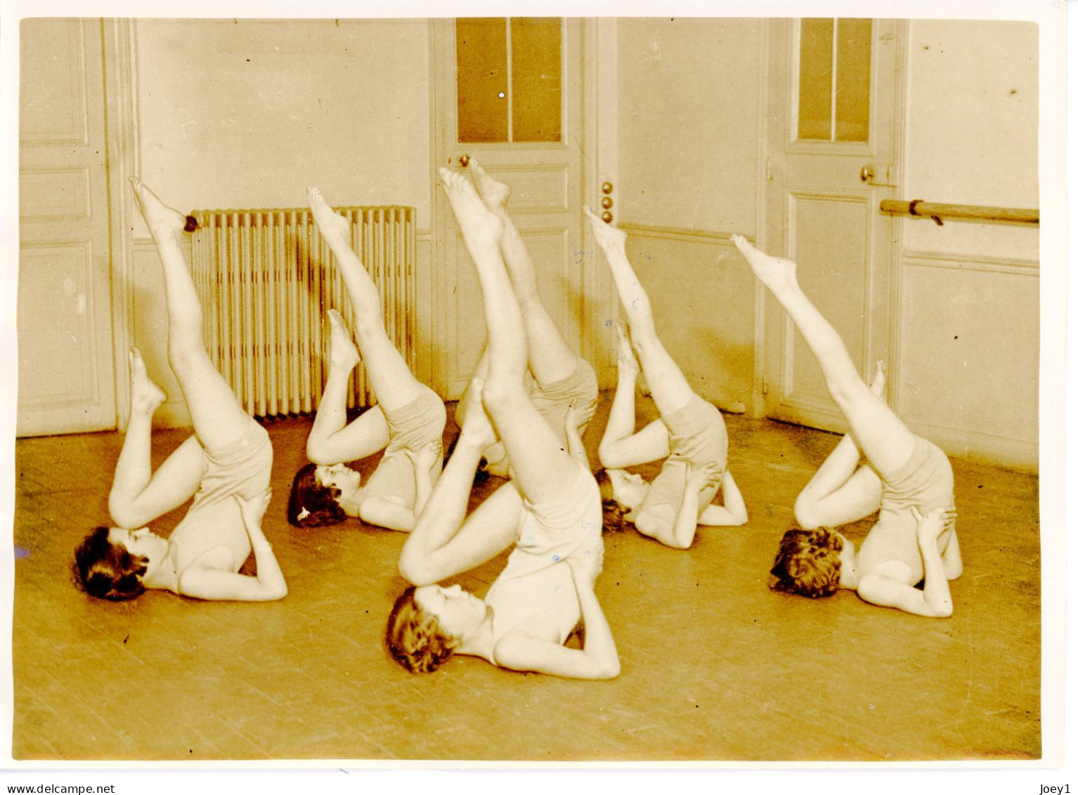 Photo Meurisse Années 1930,le Cours De Gymnastique, Format 13/18 - Identifizierten Personen