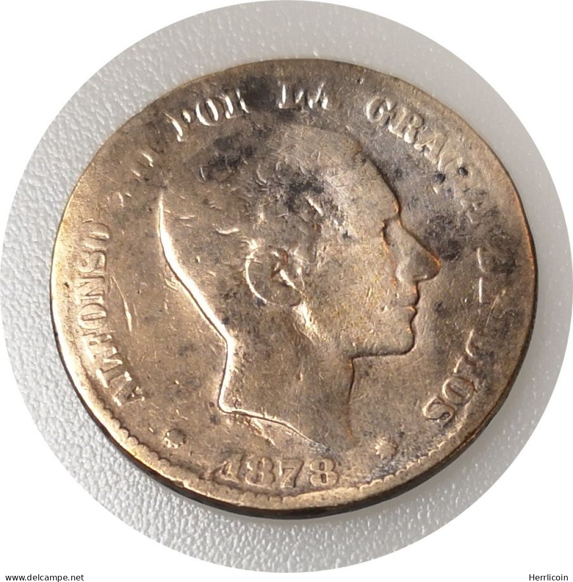 Monnaie Espagne - 1878 - 10 Centimos Alphonse XII - Premières Frappes
