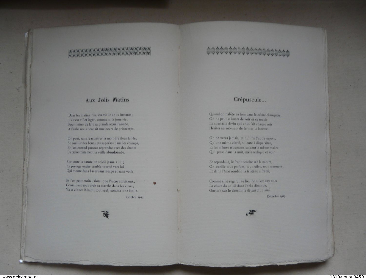 PREMICES Poésies Suivies De LES QUATRE TALENTS Comédie En Un Acte - EXEMPLAIRE N°35 Sur Hollande - Félix GARDAIR 1917 - Autores Franceses