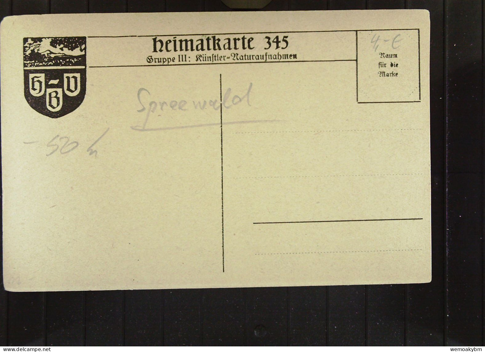 DR: Heimatkarte 345 Vom Spreewald, Mittagsrast O. Lange -nicht Gelaufen Um 1920 - Luebben (Spreewald)