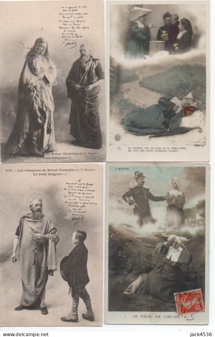 Lot De 32 Cartes Postale Anciennes - Religion Catholique - Personnages, Scènes, - Collezioni E Lotti