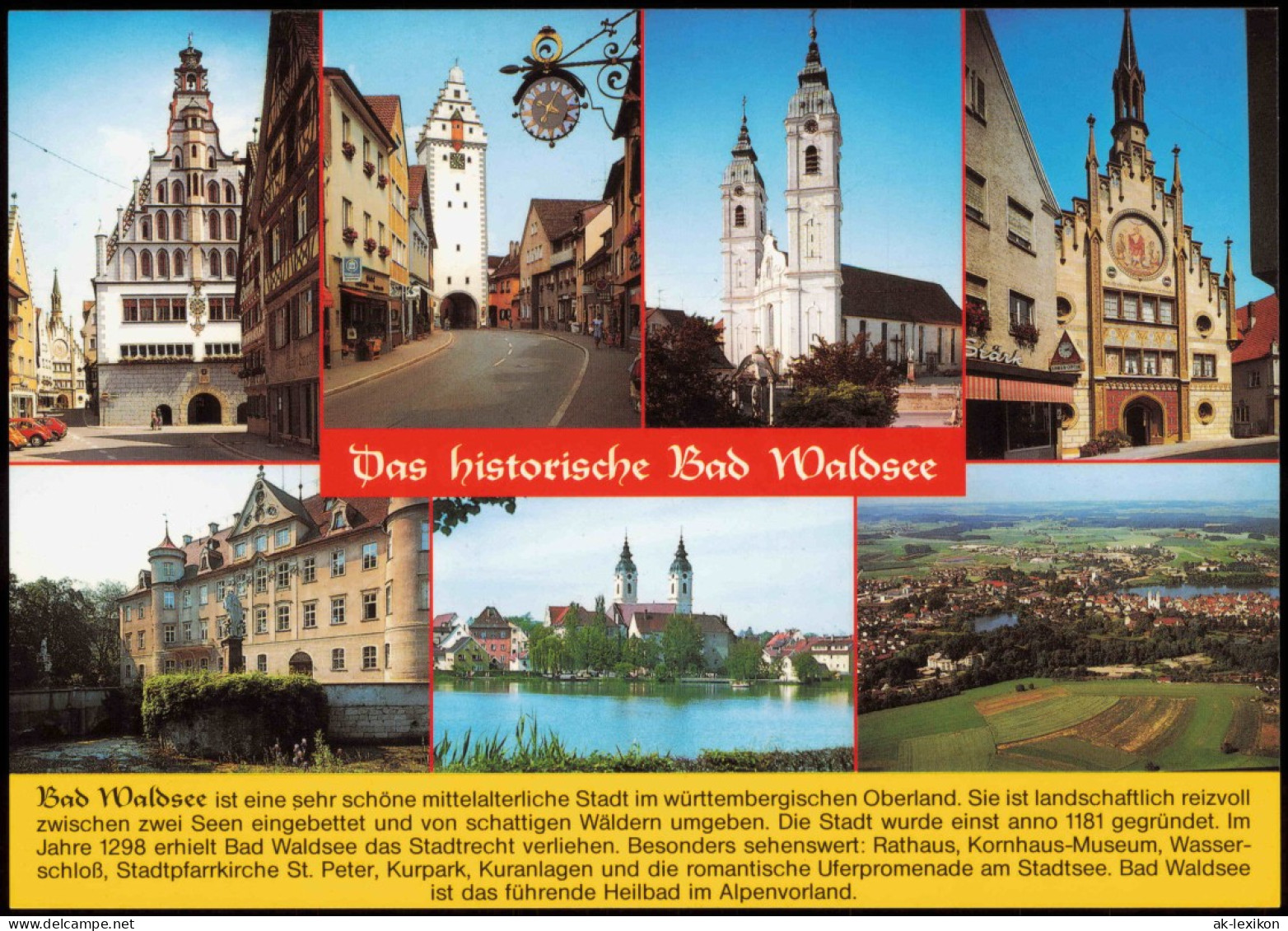 Bad Waldsee Mehrbildkarte U.a. Mit Div. Ortsansichten (Chronik-Karte) 1998 - Bad Waldsee