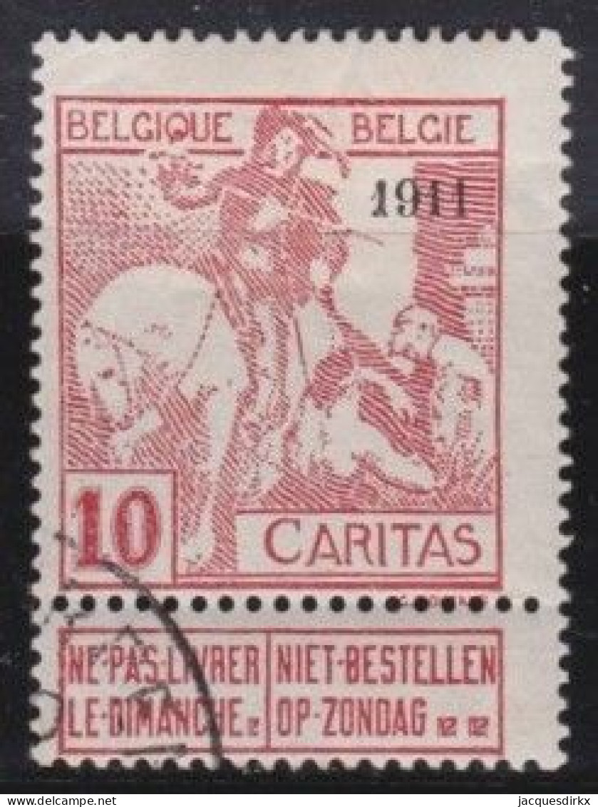 Belgie  .   OBP   .     98    .    O   .  Gestempeld   .   /   .   Oblitéré - 1910-1911 Caritas