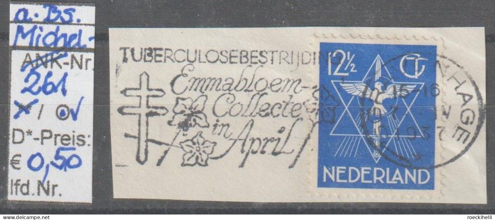 1933 - NIEDERLANDE - SM "Weltfrieden - Friedenstaube.." 12 1/2 C Ultramarin - O Gestempelt - S. Scan (261o ABs Nl) - Gebruikt