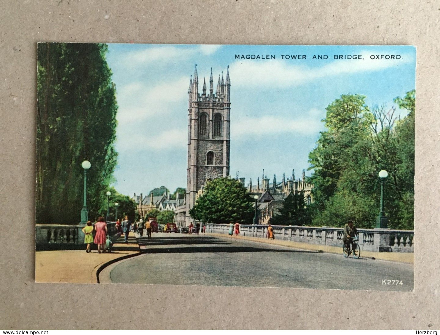 Oxford Church Abbey Cathedral Magdalen Tower And Bridge Velo Bicycle Cycling Fahrrad Valesque Postcard Valentine & Sons - Oxford